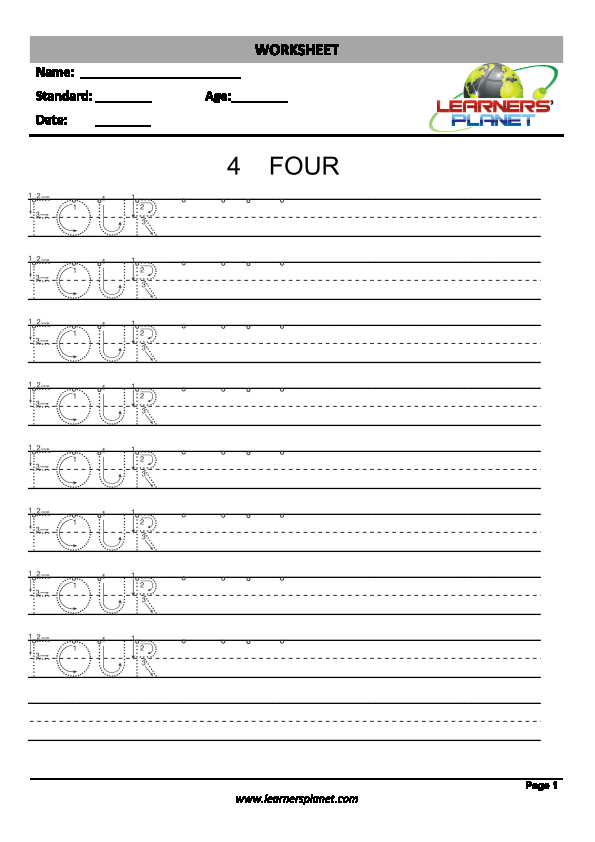 Number Tracing - Number Tracing Worksheets